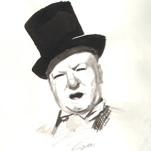 John Shane Portrait 1991 W C Fields